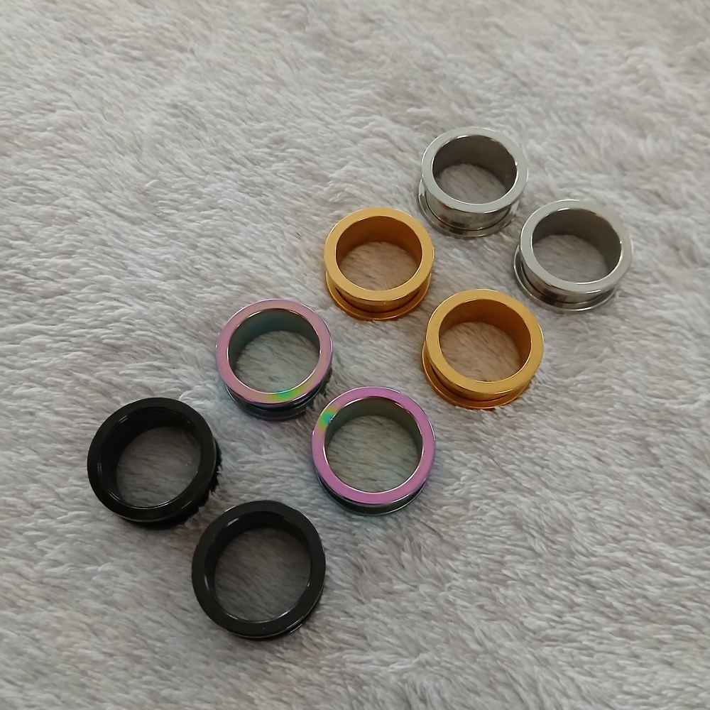 Metal Ear Tunnels 19mm Double Flared